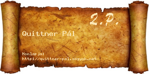 Quittner Pál névjegykártya